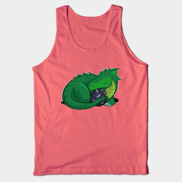 D20 Green Dragon Tank Top by jpowersart